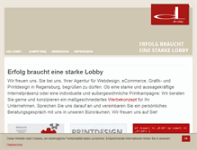 Tablet Screenshot of die-lobby.de